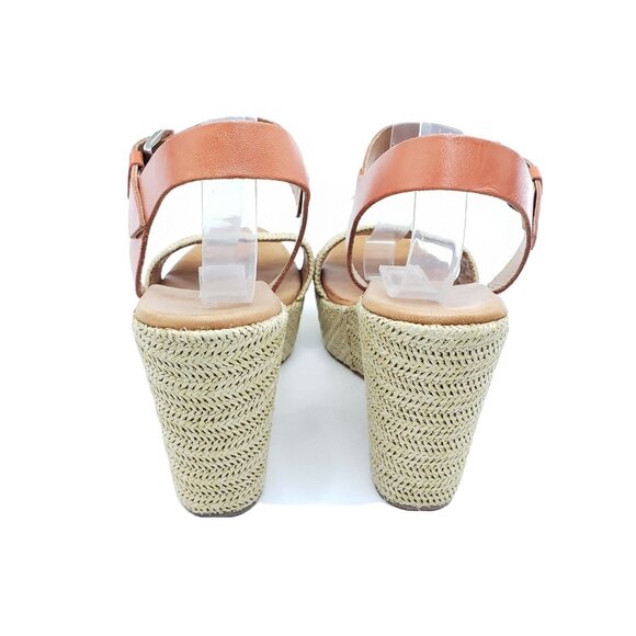 Ron White Shelly Womens Raffia Wedge Sandals Leather Ankle Strap EU 40 US 9.5-10 - Picture 4 of 11